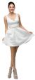 V-Neck Fit & Flare Short Homecoming Party Dress in an alternative image